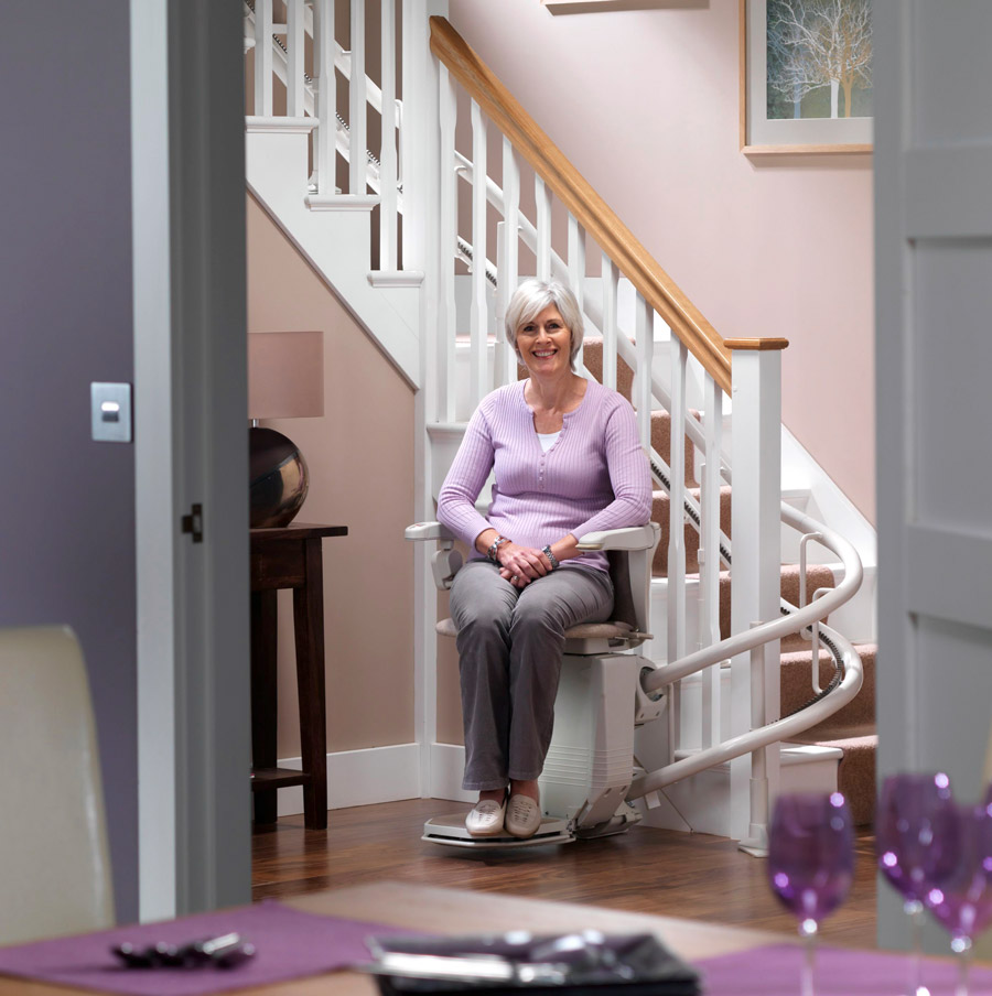 Woman in a Stair Chair in Philadelphia, South Jersey, Delran, Newark, DE, Marlton, and Surrounding Areas